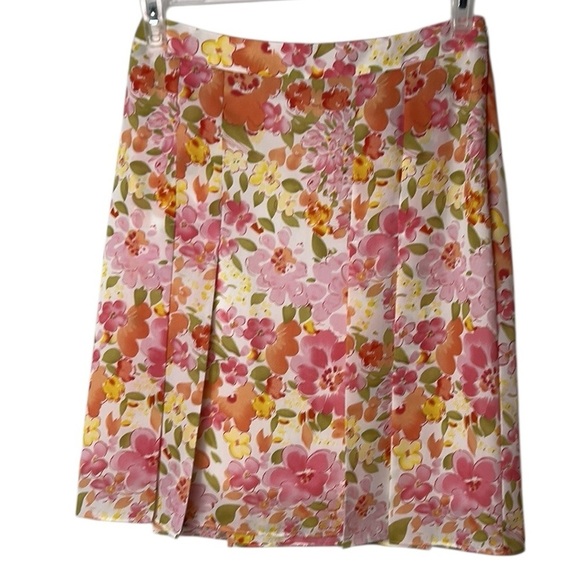 Jessica colorful floral pleated skirt,feminine,boho,barbiecore,retro,like new! - Picture 1 of 15